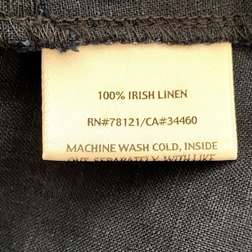 Eileen Fisher Blue Irish Linen Sequin Tank Top Size XS Breathable Sleeveless